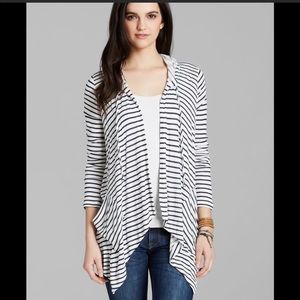 Splendid stripe drapey cardigan